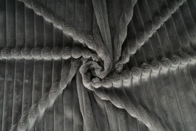 Obrázek produktu pro Stripe minky fleece, proužek - šedá, metráž, látka  / 50cm