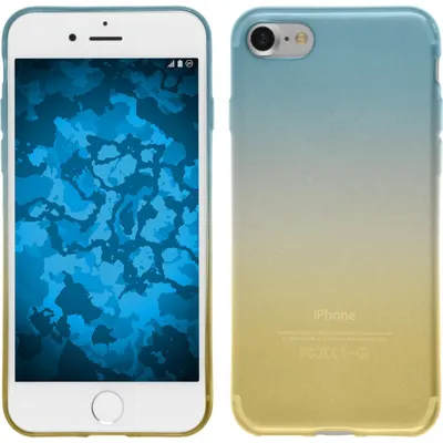 Produktbild von PhoneNatic Case kompatibel mit Apple iPhone 8 - Design:02 Silikon Hülle Ombrè + 2 Schutzfolien