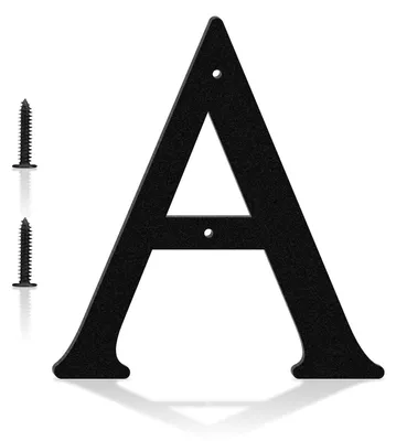 Produktbild von Moderne Hausnummer aus Metall, 17,8 cm hoch, schwarz, wetterbeständig und einfach zu installieren