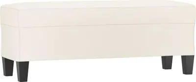 Obrázek produktu pro vidaXL Lavice krémová 100x35x41 cm Imitace kůže