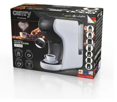 Immagine prodotto di Camry | Multi-capsule Espresso machine | CR 4414 | Pump pressure 19 bar | Ground/Capsule | 1450 W | White/Black