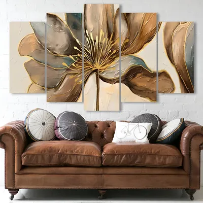 Produktbild von Wallity, 5MDF4600_60100 (100 x 60), Dekoratives MDF-Gemälde (5 Stück), Mehrfarbig, 100 x 60 cm