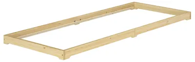 Produktbild von Überlanges Bodenbett Futon extra niedriges Holzbett 90x220 Kiefer lackiert V-60.47K-09-220 Rollrost inkl.