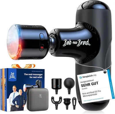 Produktbild von Mini Massagepistole mit Wärme & Kälte,Taschengroß, Ultraleiser Percussion Muskelmassagegerät mit 5 Aufsätzen, 5 Geschwindigkeiten, Tiefengewebsmassage