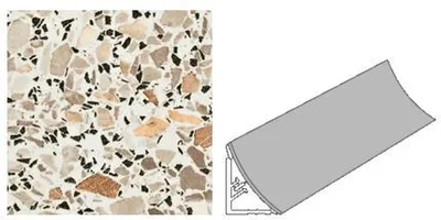 Produktbild von Getalit Wandanschlußsystem Plus 300 cm, 20 x 30 mm, Mosaik-Karmin