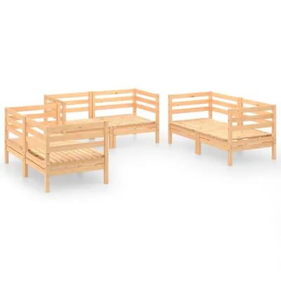 Produktbild von vidaXL 6-tlg. Garten-Lounge-Set Massivholz Kiefer