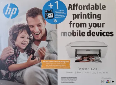 Produktbild von HP DeskJet 2620 All-in-One Printer, Thermal Inkjet, Farbdruck, 4800 x 1200 DPI, Farbkopieren, Farbscan, A4