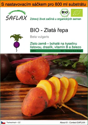 Obrázek produktu pro SAFLAX Garden in the bag - BIO - Zlatá řepa - Beta vulgaris - 50 Semena - S pěstebním substrátem v praktickém samovztyčovacím sáčku