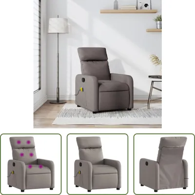 Obrázok produktu pre The Living Store masážne kreslo taupe fabric