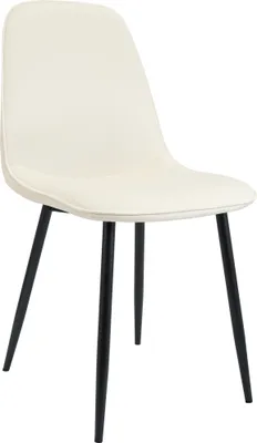 Produktbild von CLP Esszimmerstuhl Maryam gepolstert mit Rückenlehne creme Material Samt