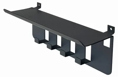 Obrázek produktu pro Příslušenství k nástěnným panelům – věšák na klíče, 23,9 x 7,5 x 8,9 cm, černý – Neuhofer