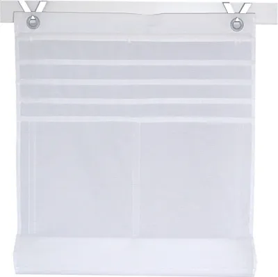 Produktbild von Raffrollo / Ösenrollo Kessy Biese ohne Bohren | weiss 60x140