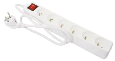 Productafbeelding van Gefotech 8219 Meervoudige stekkerdoos (6 stopcontacten, 16 A + T, met schakelaar, kabel 1 meter)