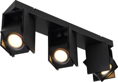 Produktbild von Globo Lighting Strahler Metall schwarz matt, 3x GU10