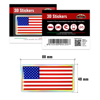 Produktbild von Sticker 3D Flagge USA HQ