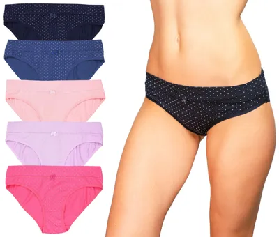 Produktbild von Alkato Damen Maxi Slip mit Alloverdruck 5er und 10er Pack, Farbe: 18256-LO Bikinihose / Farbenmix, Größe: L