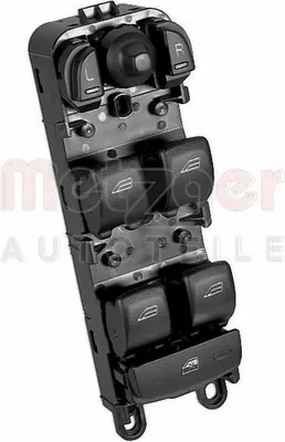 Image de Commutateur lève-vitre avant 3 pôles noir METZGER pour VOLVO S60, entre autres