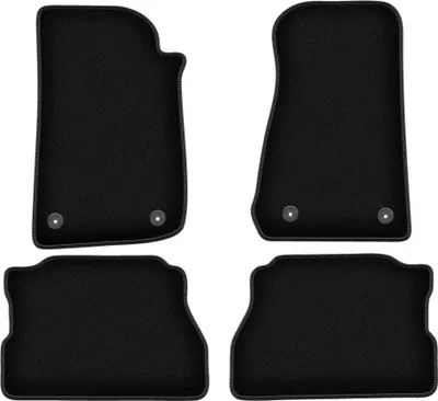 Zdjęcie produktu dla Dywaniki welurowe do Jeep Wrangler IV Rubicon terenowy (2017-) - czarne dywaniki samochodowe BASIC komplet (4 szt.)