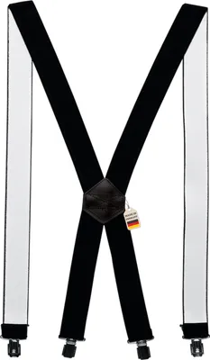 Produktbild von Hochwertige Hosenträger Uni 3,5 cm X-Form mit 4 robusten Clips Herren (schwarz)