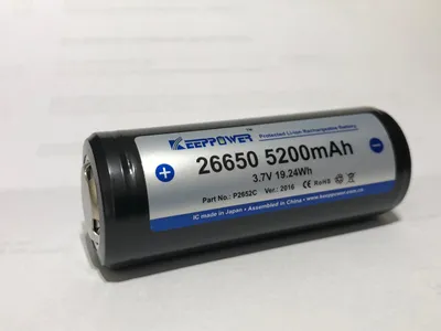 Produktbild von Keeppower Lithium Ionen Akku Typ 26650 5200 mAh
