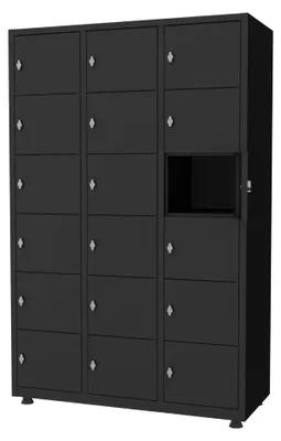 Produktbild von Povag Metallspind, Schließfachschrank mit 18 Breiten Fächern, 180x118,5x50 cm
