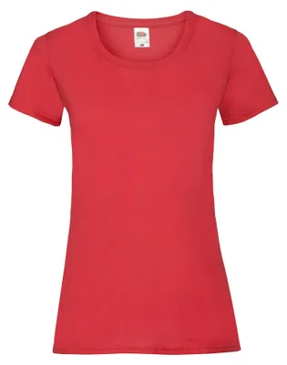 Productafbeelding van T-shirt Fruit Of The Loom Valueweight Dames Rojo