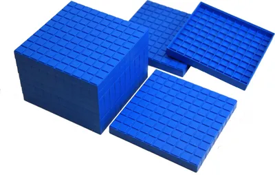 Produktbild von 10 Blaue Hunderterplatten aus RE-Plastic°