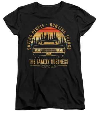 Obrázok produktu pre Tričko "The Family Business" zo seriálu Supernatural, dámske, model TV36011 (XXL), čierna farba