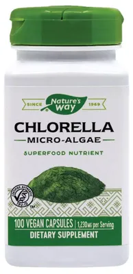 Obrázek produktu pro Nature's Way, Chlorella, mikrořasy, 1 230 mg, 100 veganských kapslí (410 mg v jedné kapsli)