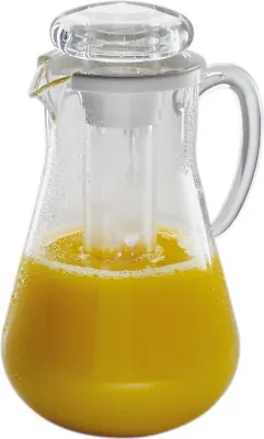 Produktbild von APS 10770 Saft-/Wasserkanne, Kunststoff (MS), mit Eiswasserröhre, 3 Liter, Ø 18 cm, Höhe 29 cm