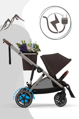 Zdjęcie produktu dla CYBEX e-Gazelle S, Osłonka na nogi, Tradycyjny wózek dziecięcy, Każda płeć, Możliwość złożenia, Brązowy, Czekolada