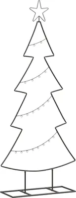 Immagine prodotto di Albero di Natale in metallo con supporto Nero 125 cm Acciaio