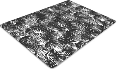 Produktbild von Stuhlunterlage Bürostuhlunterlage 120 cm x 90 cm Bodenmatte Bürostuhlunterlage - Schwarze Palme