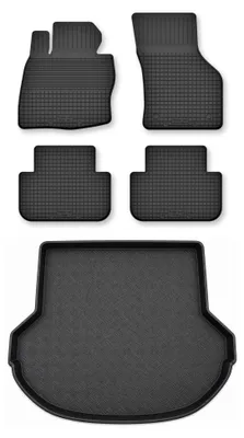 Produktbild von Gummimatten + Kofferraumwanne für BYD Seal 2025- – Schwarz, Semi-Universal, angepasst – Wielganizator Semi-Universal