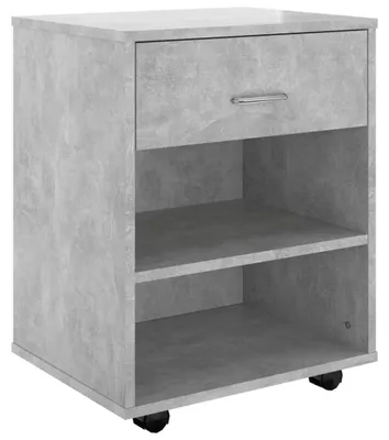 Zdjęcie produktu dla vidaXL Szafka na kółkach betonowa szara 46x36x59 cm materiał drewnopochodny