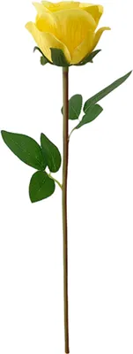 Produktbild von 1 Zweig Künstliche Blume lebendige Aussehen ohne Bewässerung Faux Seidensimulation Rose Blume DIY Hochzeitsstrauß Nachbildung für Hotel-Gelb