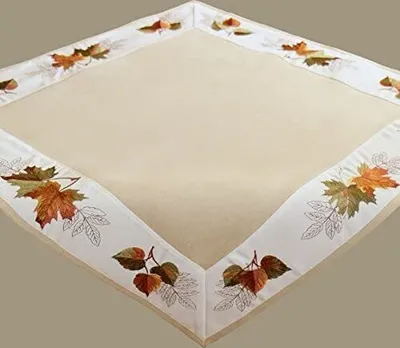Produktbild von Tischwäsche mit Stickerei Blätter 85 x 85 cm