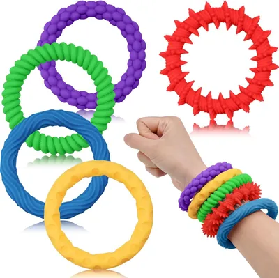Productafbeelding van Siliconen stretcharmband fidget toys - Set van 5