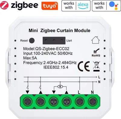 Produktbild von Tuya ZigBee Curtain Module Home Intelligent Appliance Curtain Module Mobilephone APP Remote Control Compatible Alexa Home for Voice Control Needs