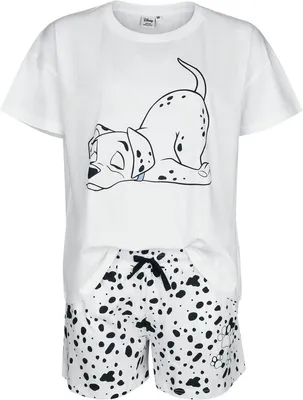 Produktbild von 101 Dalmatiner Schlafanzug Damen Paws Spots weiß L