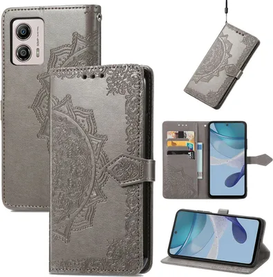 Produktbild von König Design Hülle kompatibel mit Kunstleder Handyhülle - Handy Case Grau