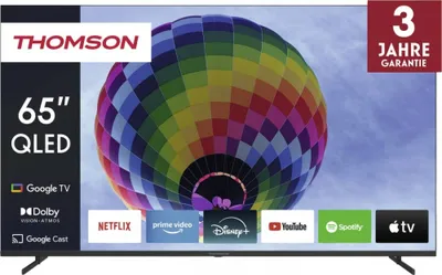 Zdjęcie produktu dla Thomson 65QG4S14, 165,1 cm (65"), 3840 x 2160 px, QLED, Smart TV, Wi-Fi, Szary