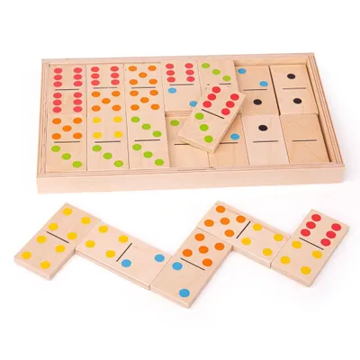 Zdjęcie produktu dla Duże drewniane domino Bigjigs Toys