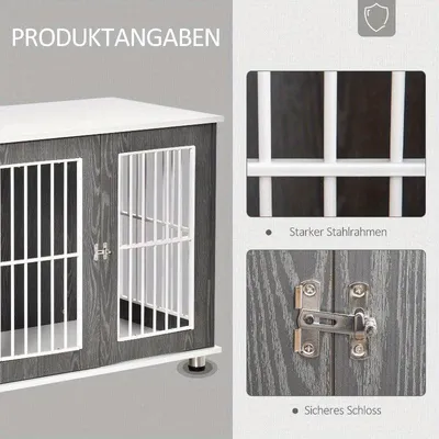 Imagen del producto de Jaula para perros – 83,8 x 55,9 x 73,7 cm – Jaula pequeña para perros, fabricada con silicona