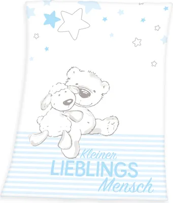 Produktbild von Kleiner Lieblingsmensch Microfaser-Flauschdecke / Babydecke, 75x100 cm