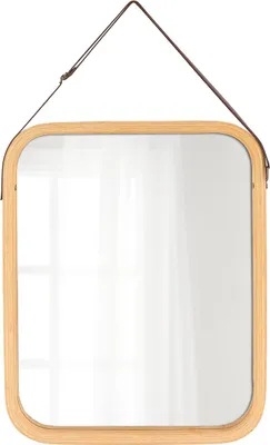 Obrázok produktu pre TENDANCE | Nástenné zrkadlo - JAE - Obdĺžnikové - 34x41,5 cm - Béžové - Moderný štýl - Funkčná dekorácia