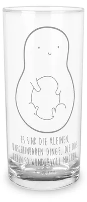 Produktbild von Mr. & Mrs. Panda Wasserglas Avocado Kern 400 ml - Transparent - Geschenk, Baby, Cocktailglas, Wunder, Liebe, Trinkglas, Glas, Spruch Leben, Trinkbecher, Tumbler