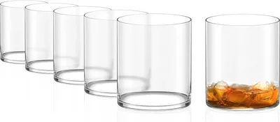 Produktbild von Set von 6 modernen Whiskygläsern 310 ml - Elegante Whiskygläser-Set aus hochwertigem Kristallglas, spülmaschinenfest