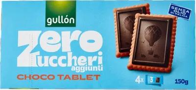 Produktbild von Zero Zuccheri aggiunti Choco Tablet Kekse 150g - Gullon