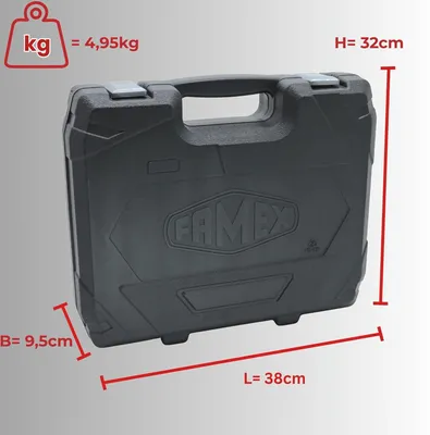 Productafbeelding van Gereedschapskoffer Gevuld - Compacte Set 4,95 kg - Kunststof En Chroom-Vanadium Staal